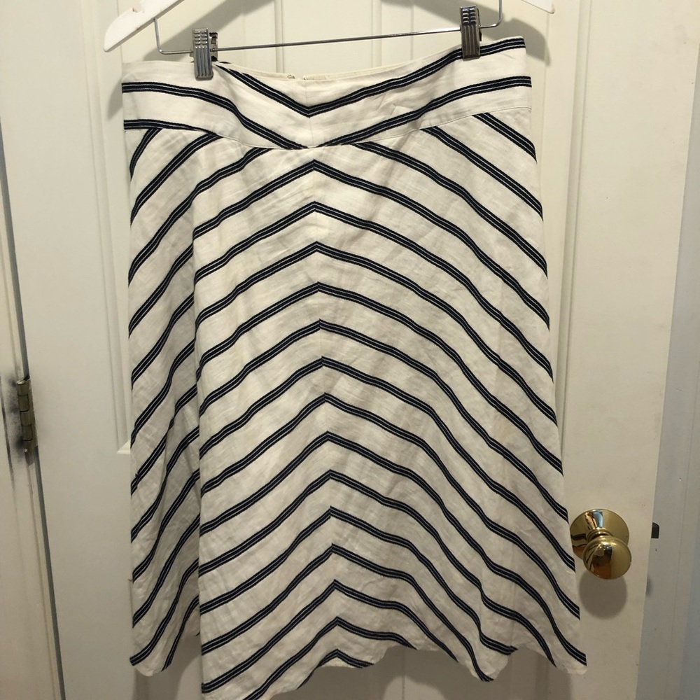Talbots linen A line skirt